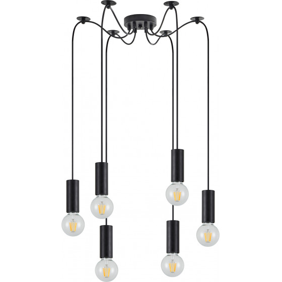Homelighting SE21-BL-4-BL6 ADEPT TUBE Black Pendant+ - (77-8477)