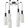 Homelighting SE21-BL-4-BL6-GL3 ADEPT TUBE Black Pendant White Glass+ - (77-8562)