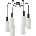 Homelighting SE21-BL-4-BL6-GL3 ADEPT TUBE Black Pendant White Glass+ - (77-8562)