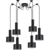 Homelighting SE21-BL-4-BL6-MS1 ADEPT TUBE Black Pendant Black Metal Shade+ - (77-8541)