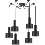Homelighting SE21-BL-4-BL6-MS1 ADEPT TUBE Black Pendant Black Metal Shade+ - (77-8541)