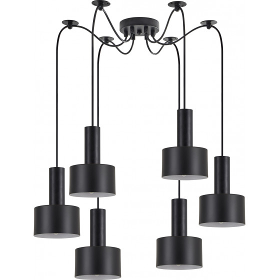 Homelighting SE21-BL-4-BL6-MS1 ADEPT TUBE Black Pendant Black Metal Shade+ - (77-8541)