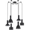 Homelighting SE21-BL-4-BL6-MS12 ADEPT FLEX Black Pendant Black Metal Shade+ - (77-8913)