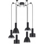 Homelighting SE21-BL-4-BL6-MS12 ADEPT FLEX Black Pendant Black Metal Shade+ - (77-8913)