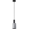 Homelighting SE21-BL-4-GL1 ADEPT TUBE Black Pendant Smoked Glass+ - (77-8483)