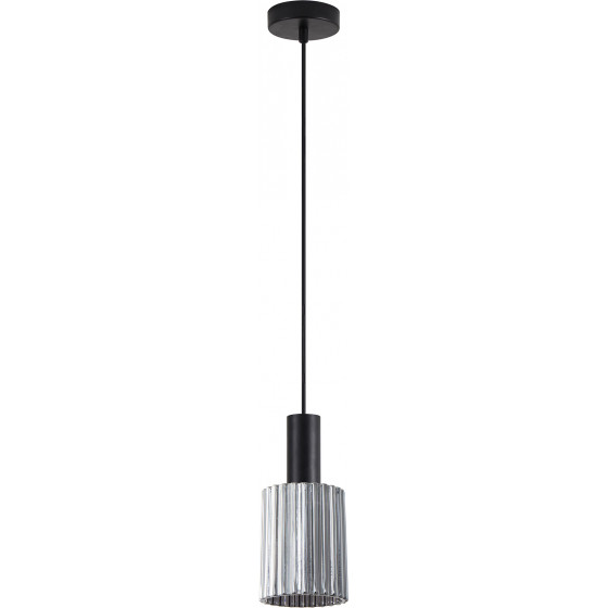 Homelighting SE21-BL-4-GL1 ADEPT TUBE Black Pendant Smoked Glass+ - (77-8483)