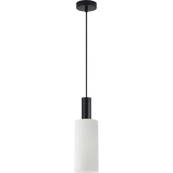 Homelighting SE21-BL-4-GL3 ADEPT TUBE Black Pendant White Glass+ - (77-8561)
