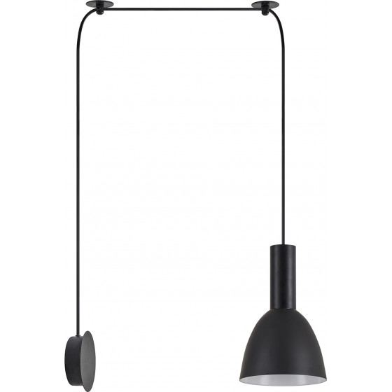 Homelighting SE21-BL-4-NM1W-MS2 ADEPT TUBE Black Matt Wall Lamp Black Metal Shade+ - (77-8816)