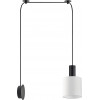 Homelighting SE21-BL-4-NM1W-SH1 ADEPT TUBE Black Matt Wall Lamp White Fabric Shade+ - (77-8810)