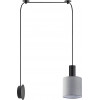Homelighting SE21-BL-4-NM1W-SH2 ADEPT TUBE Black Matt Wall Lamp Grey Fabric Shade+ - (77-8811)