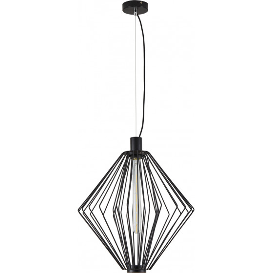 Homelighting SE21-BL-42 MED BLACK METAL GRID PENDANT E4 - (77-8229)