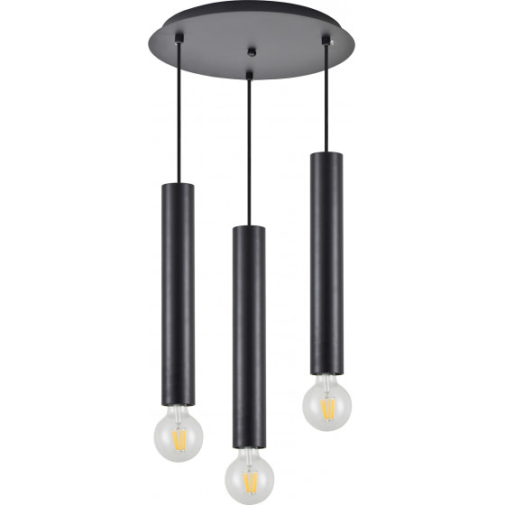 Homelighting SE21-BL-5-3BL ADEPT TUBE BLACK Black Pendant+ - (77-8672)