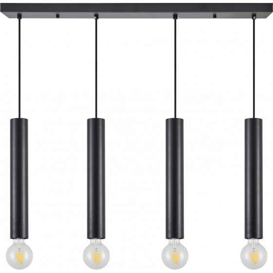 Homelighting SE21-BL-5-4BL ADEPT TUBE BLACK Black Pendant+ - (77-8674)