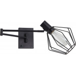 Homelighting SE21-BL-52-GR1 ADEPT WALL LAMP Black Wall Lamp with Switcher and Black Metal Grid+ - (77-8381)