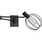 Homelighting SE21-BL-52-GR2 ADEPT WALL LAMP Black Wall Lamp with Switcher and Black Metal Grid+ - (77-8382)