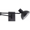 Homelighting SE21-BL-52-MS3 ADEPT WALL LAMP Black Wall Lamp with Switcher and Black Metal Shade+ - (77-8385)
