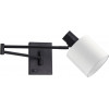 Homelighting SE21-BL-52-SH1 ADEPT WALL LAMP Black Wall Lamp with Switcher and White Shade+ - (77-8379)