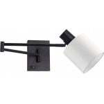 Homelighting SE21-BL-52-SH1 ADEPT WALL LAMP Black Wall Lamp with Switcher and White Shade+ - (77-8379)