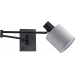 Homelighting SE21-BL-52-SH2 ADEPT WALL LAMP Black Wall Lamp with Switcher and Grey Shade+ - (77-8380)
