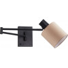 Homelighting SE21-BL-52-SH3 ADEPT WALL LAMP Black Wall Lamp with Switcher and Brown Shade+ - (77-8874)