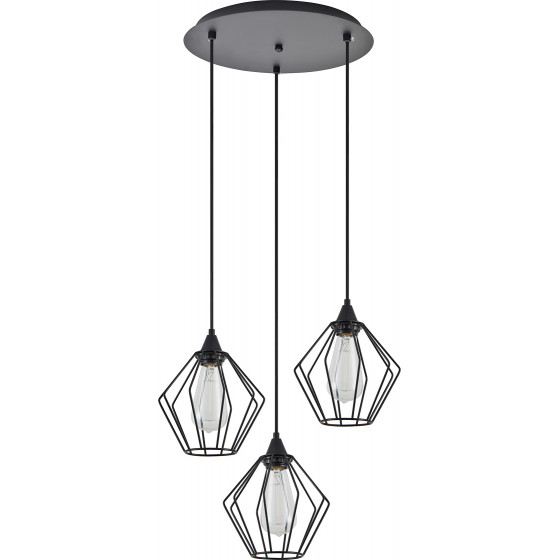 Homelighting SE21-BL-B10-3BL-GR1 ADEPT PENDANT Black Metal Grid Pendant+ - (77-8750)