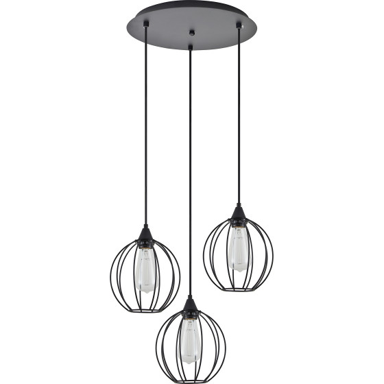 Homelighting SE21-BL-B10-3BL-GR2 ADEPT PENDANT Black Metal Grid Pendant+ - (77-8757)