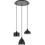 Homelighting SE21-BL-B10-3BL-MS123 ADEPT FLEX Black Metal Shade Pendant+ - (77-8955)