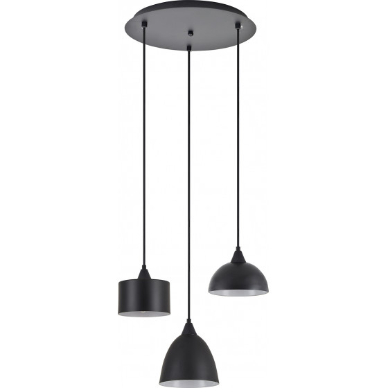 Homelighting SE21-BL-B10-3BL-MS123 ADEPT FLEX Black Metal Shade Pendant+ - (77-8955)