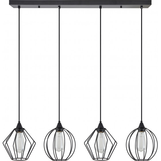 Homelighting SE21-BL-B10-4BL-GR12 ADEPT FLEX Black Metal Grid Pendant+ - (77-8952)