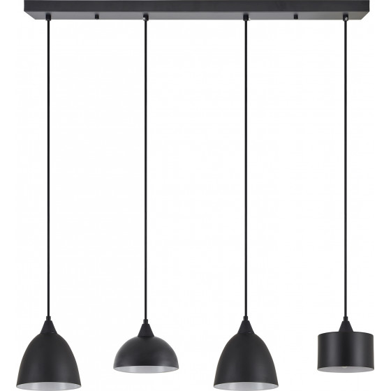Homelighting SE21-BL-B10-4BL-MS123 ADEPT FLEX Black Metal Shade Pendant+ - (77-8957)