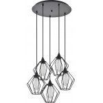 Homelighting SE21-BL-B10-5BL-GR1 ADEPT PENDANT Black Metal Grid Pendant+ - (77-8751)