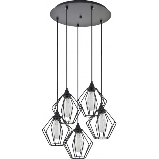 Homelighting SE21-BL-B10-5BL-GR1 ADEPT PENDANT Black Metal Grid Pendant+ - (77-8751)