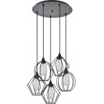 Homelighting SE21-BL-B10-5BL-GR12 ADEPT FLEX Black Metal Grid Pendant+ - (77-8951)