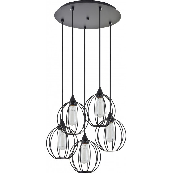 Homelighting SE21-BL-B10-5BL-GR2 ADEPT PENDANT Black Metal Grid Pendant+ - (77-8758)