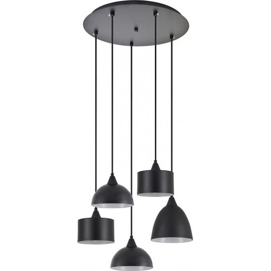Homelighting SE21-BL-B10-5BL-MS123 ADEPT FLEX Black Metal Shade Pendant+ - (77-8956)