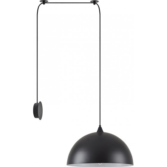 Homelighting SE21-BL-B10-BL1W-MS40 ADEPT PENDANT Black Metal Shade Wall Lamp+ - (77-8889)