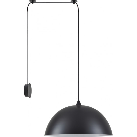 Homelighting SE21-BL-B10-BL1W-MS50 ADEPT PENDANT Black Metal Shade Wall Lamp+ - (77-8890)