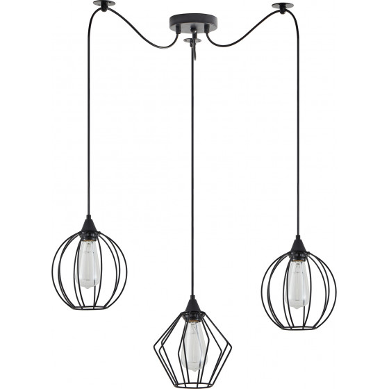 Homelighting SE21-BL-B10-BL3-GR12 ADEPT FLEX Black Metal Grid Pendant+ - (77-8954)