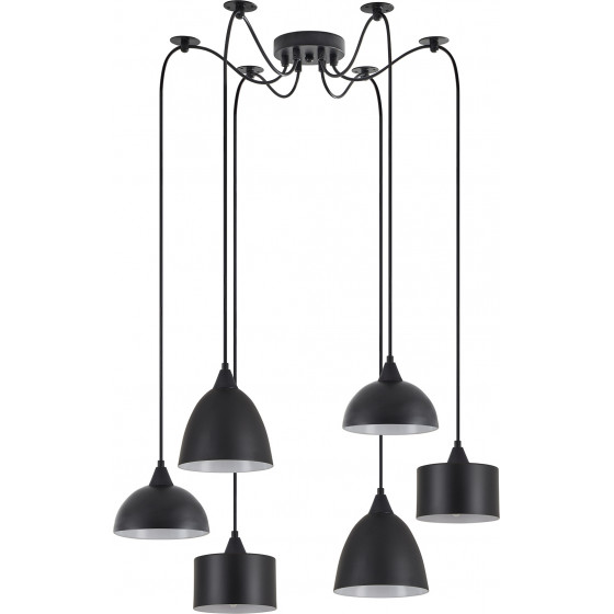 Homelighting SE21-BL-B10-BL6-MS12 ADEPT FLEX Black Metal Shade Pendant+ - (77-8958)