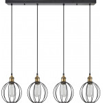 Homelighting SE21-BR-10-4BL-GR2 MAGNUM Bronze Metal Pendant Black Metal Grid with Black Fabric Cable+ - (77-8716)