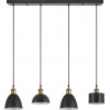 Homelighting SE21-BR-10-4BL-MS123 MAGNUM FLEX Bronze Metal Pendant Black Metal Shade+ - (77-8972)