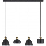 Homelighting SE21-BR-10-4BL-MS123 MAGNUM FLEX Bronze Metal Pendant Black Metal Shade+ - (77-8972)