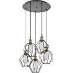 Homelighting SE21-BR-10-5BL-GR12 MAGNUM FLEX Bronze Metal Pendant Black Metal Grid+ - (77-8966)