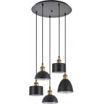 Homelighting SE21-BR-10-5BL-MS123 MAGNUM FLEX Bronze Metal Pendant Black Metal Shade+ - (77-8971)