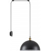 Homelighting SE21-BR-10-BL1W-MS40 MAGNUM Bronze Metal Wall Lamp with Black Fabric Cable and Metal Shade+ - (77-8884)