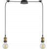 Homelighting SE21-BR-10-BL2 MAGNUM Bronze Metal Pendant with Black Fabric Cable+ - (77-8691)