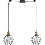 Homelighting SE21-BR-10-BL2-GR1 MAGNUM Bronze Metal Pendant Black Metal Grid with Black Fabric Cable+ - (77-8706)