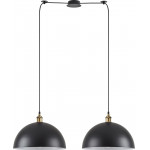 Homelighting SE21-BR-10-BL2-MS40 MAGNUM Bronze Metal Pendant Black Shade with Black Fabric Cable+ - (77-8698)