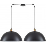 Homelighting SE21-BR-10-BL2-MS50 MAGNUM Bronze Metal Pendant Black Shade with Black Fabric Cable+ - (77-8702)