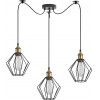 Homelighting SE21-BR-10-BL3-GR1 MAGNUM Bronze Metal Pendant Black Metal Grid with Black Fabric Cable+ - (77-8705)